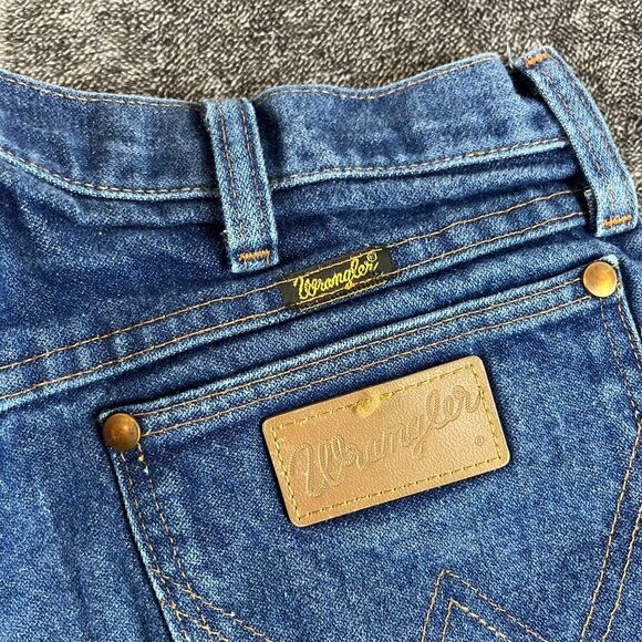 Vtg Wrangler 13MWZ Men's Jeans 35X38 (32X38) Blue Denim Jeans Made In USA - Picture 10 of 11